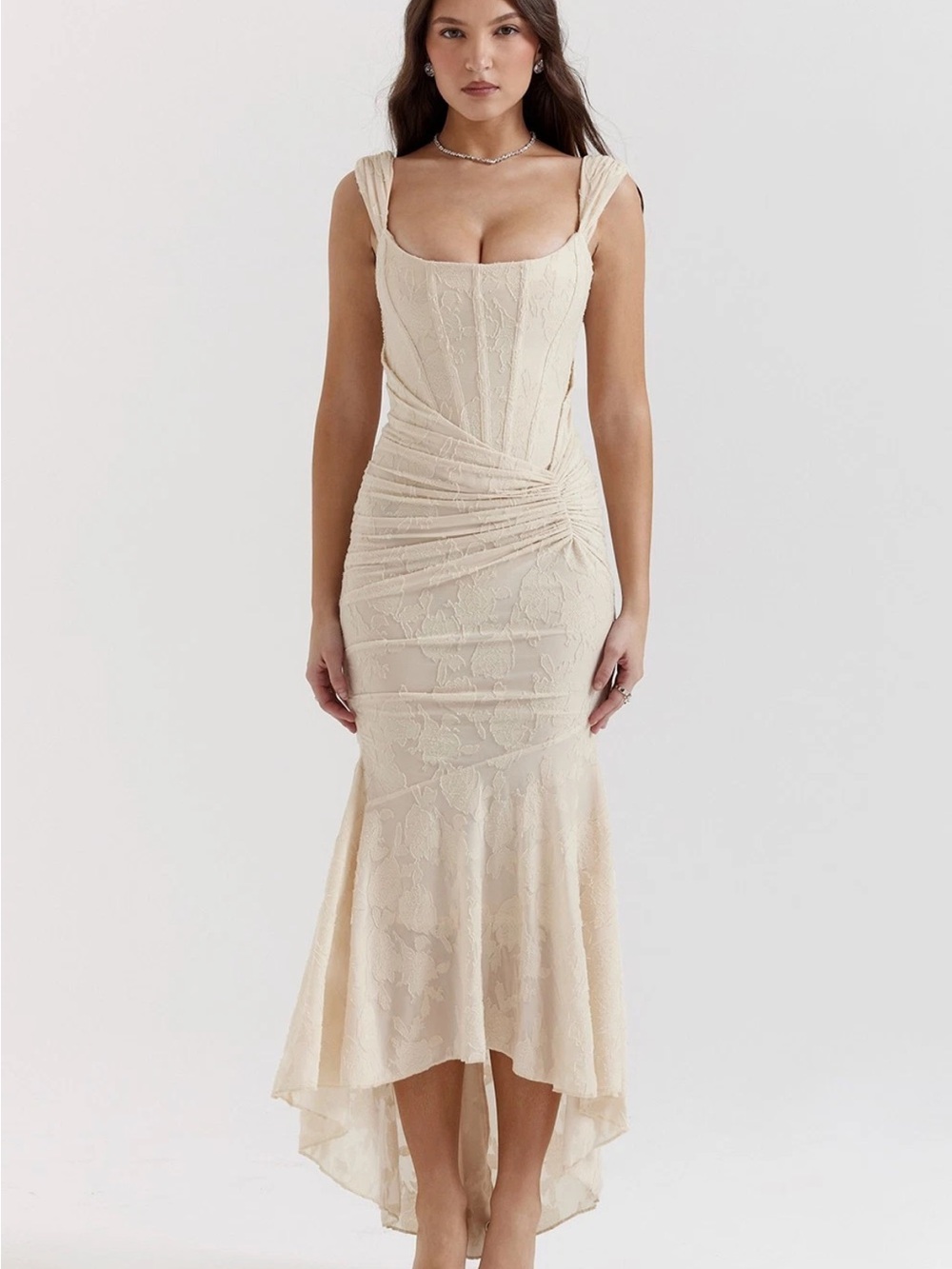 House of CB Cesca Cream Dress